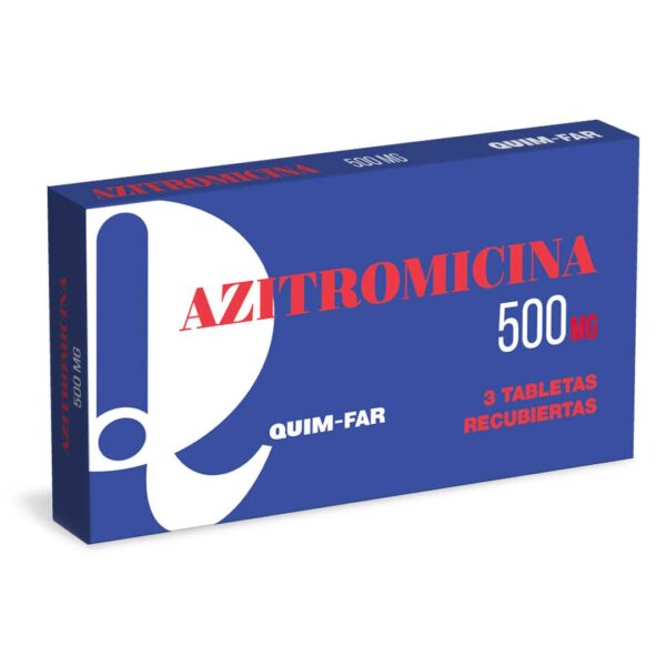 Quim-Far Azitromicina 500mg 3 Tabletas Recubiertas