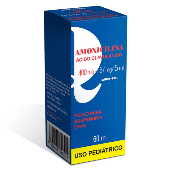 AMOXICILINA - ACIDO CLAVULÁNICO 400 mg - 57 mg/ 5 ml SUSPENSIÓN